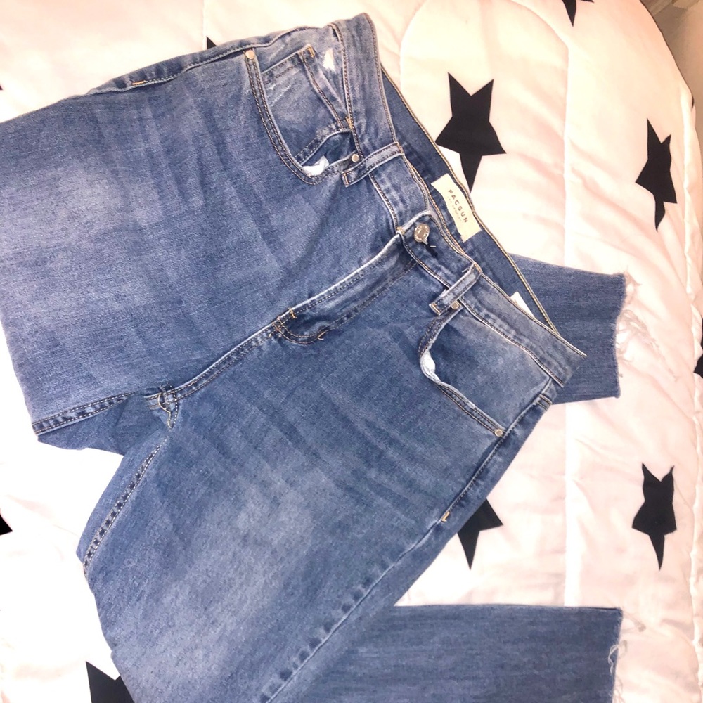 Pacsun high waist mom jeans with distressing